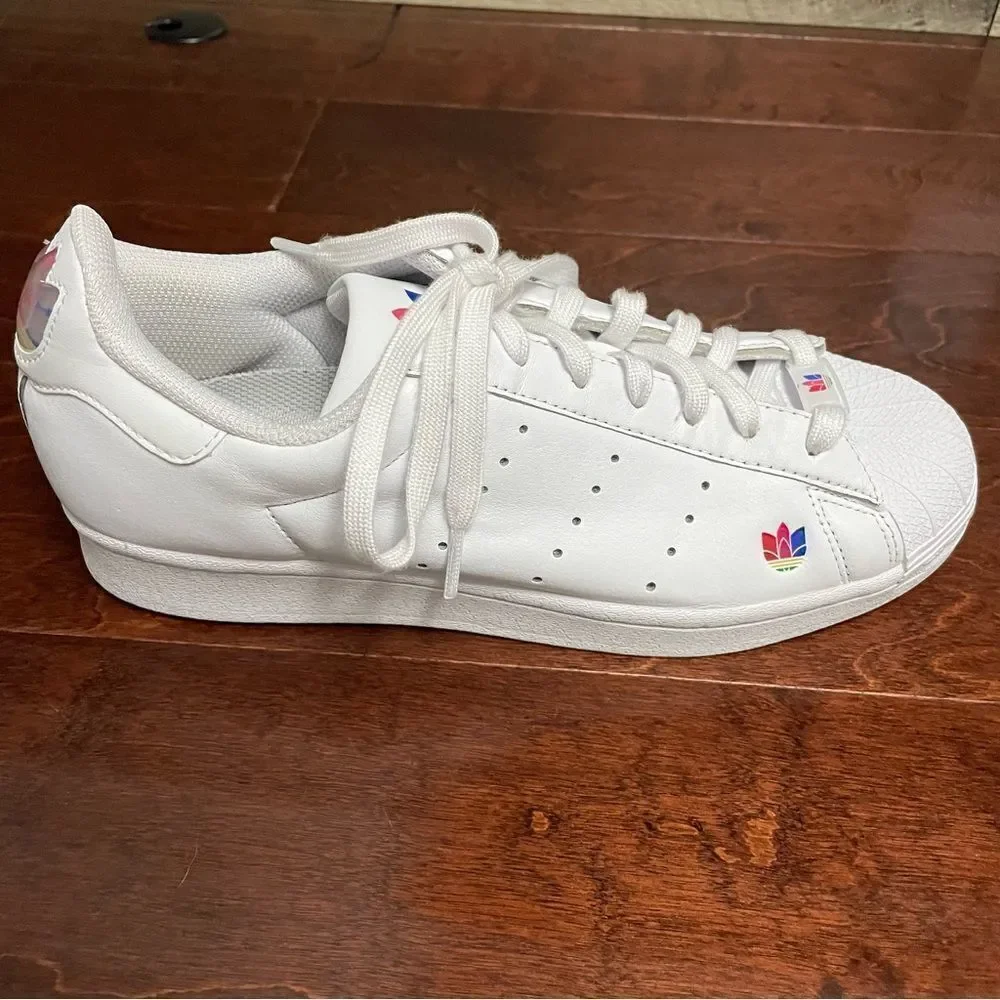 Adidas Superstar Pure Sneakers White Mens Size 8.5
